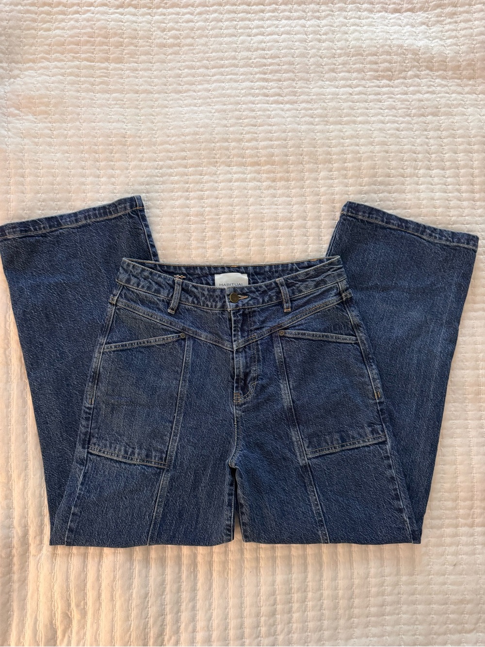 Habitual blue wide leg denim jeans- Size 6